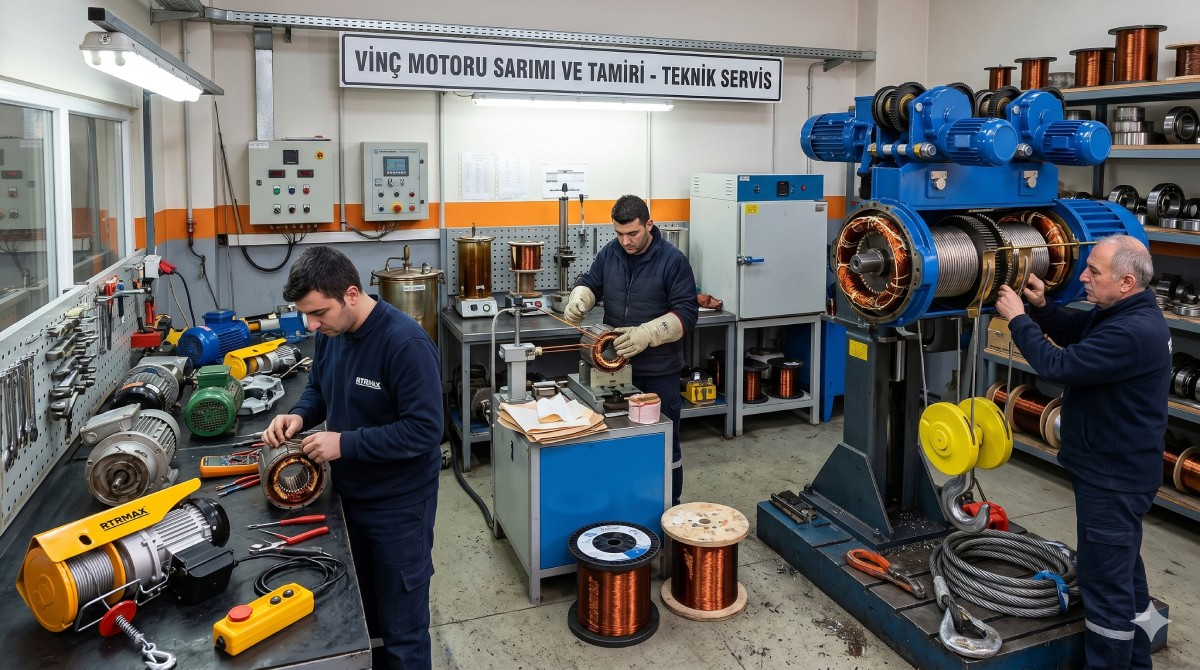 Vinç motoru sarımı ve tamiri
